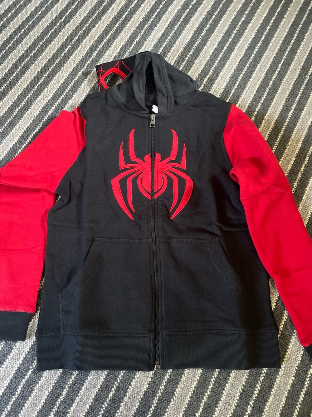 Hanna Andersson marvel miles morales Spider-Man hoodie nwt size 140